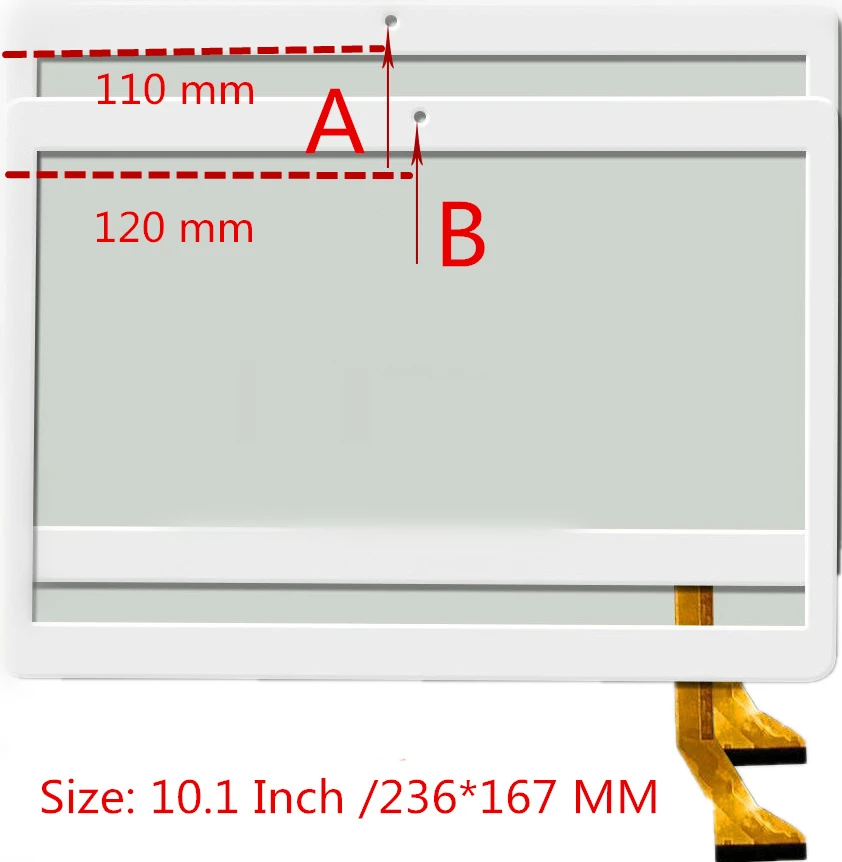 10.1 hüvelykes Teclast TPad 98 core M1E8 / FinePower A2 /Teclast tPad X10 M1D5 M1D4 M1D3 Tabletta érintőképernyő Panle 237*167 MM Kép 0